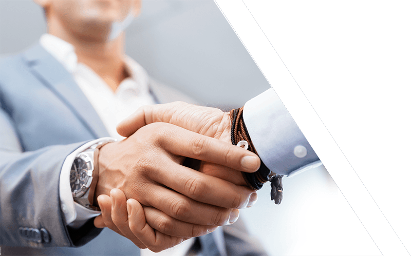 Business attire and handshake