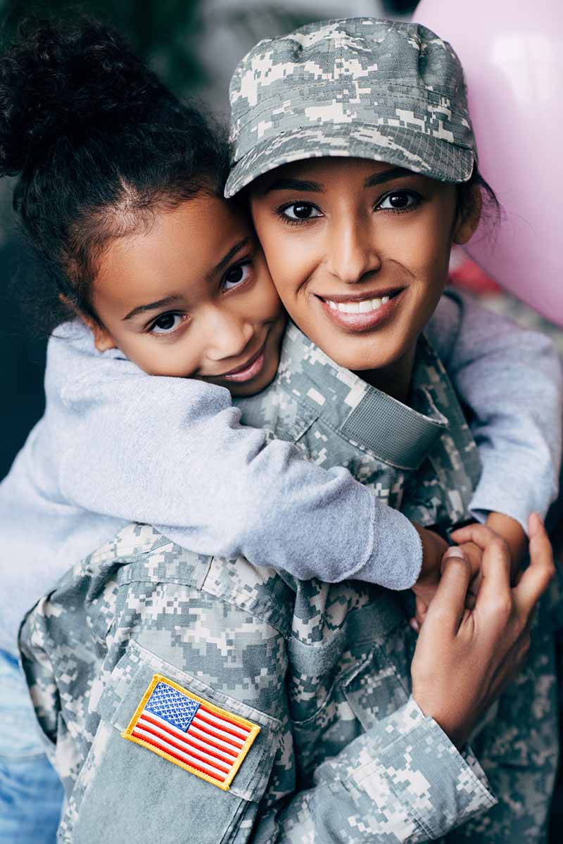 Soldier with their child